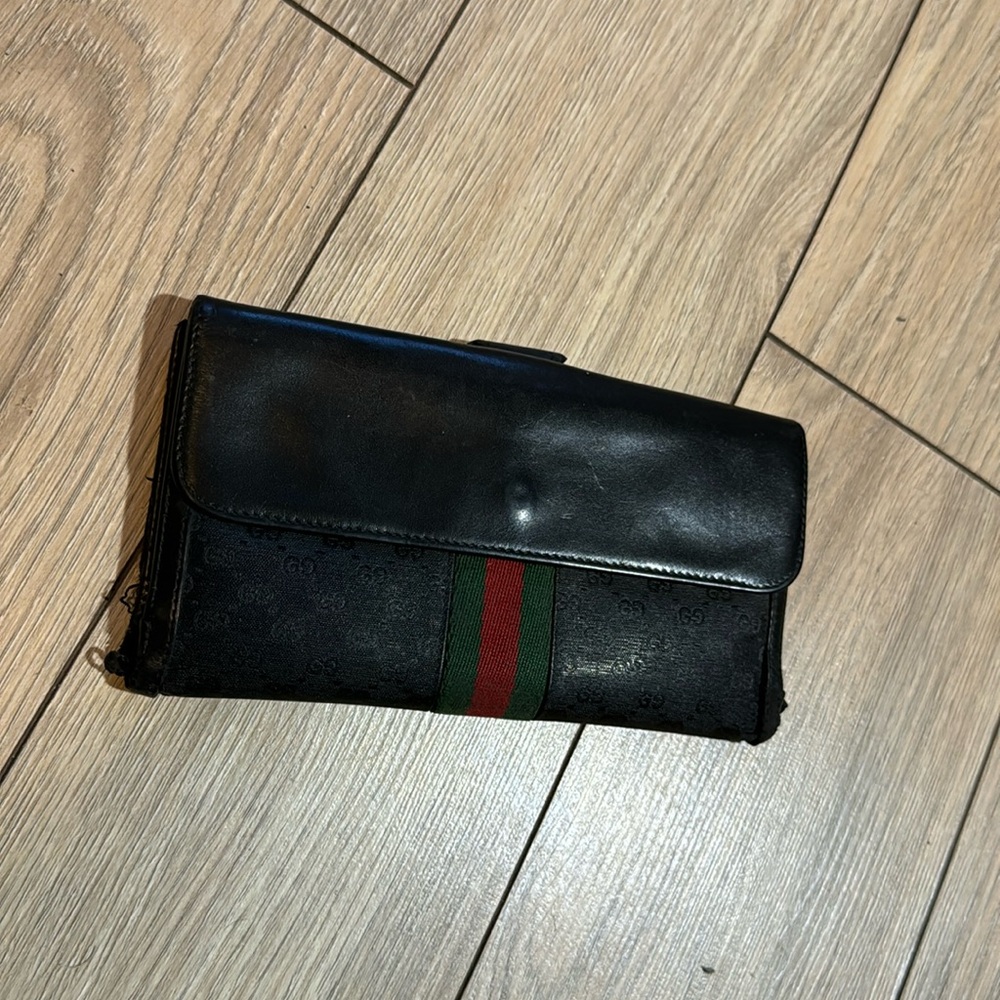 Vintage Gucci Wallet Sherry GG